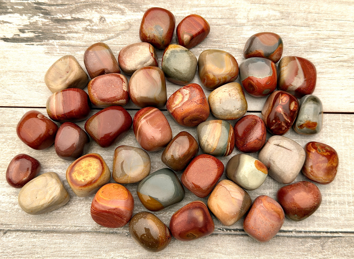 Wholesale Lot 2 lbs Natural Polychrome Jasper Tumble Crystal Nice Quality Healing Energy