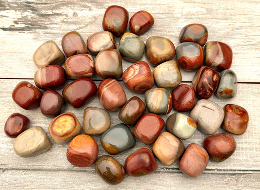 Wholesale Lot 2 lbs Natural Polychrome Jasper Tumble Crystal Nice Quality Healing Energy