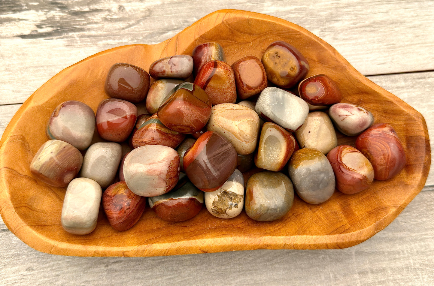 Wholesale Lot 2 lbs Natural Polychrome Jasper Tumble Crystal Nice Quality Healing Energy