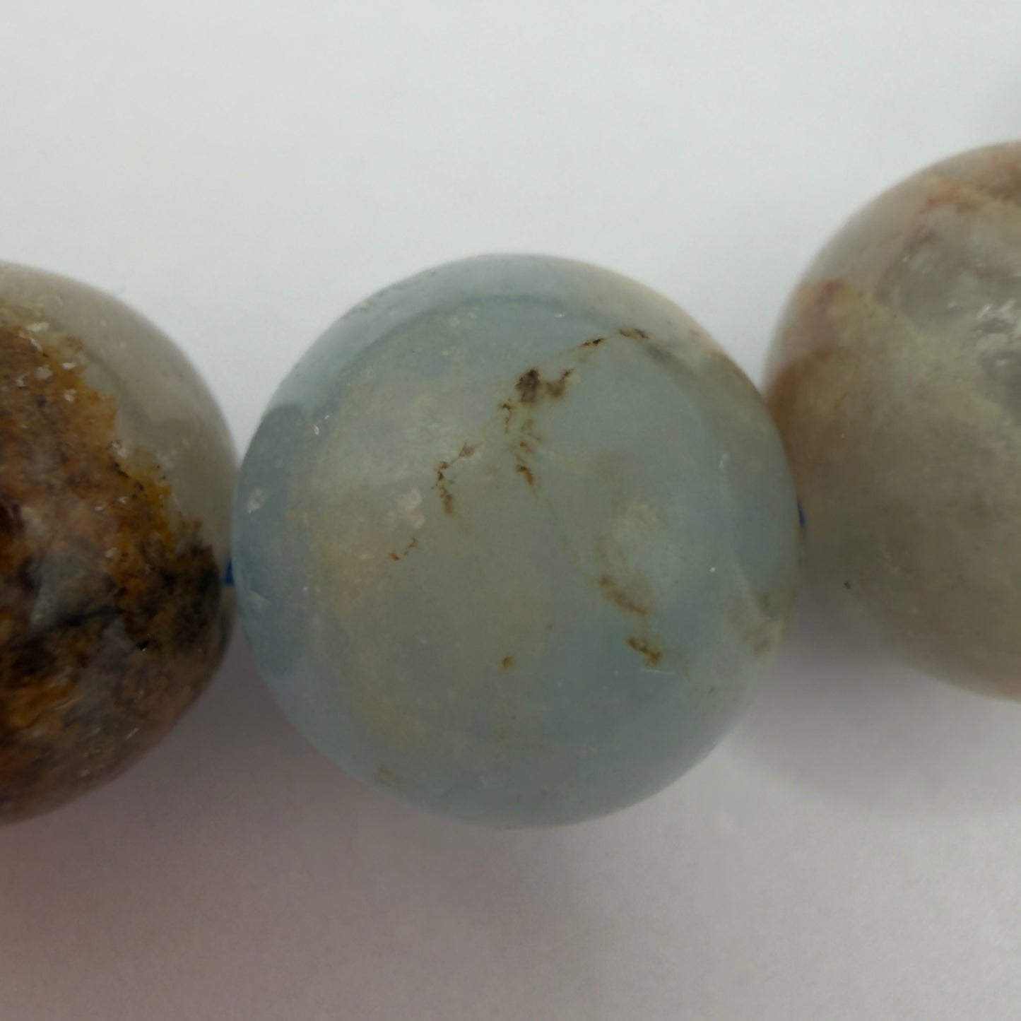 Wholesale Lot 6 Pcs Natural Aquatine Lemurian Calcite 9-10mm 8” Natural Stretch Bracelet