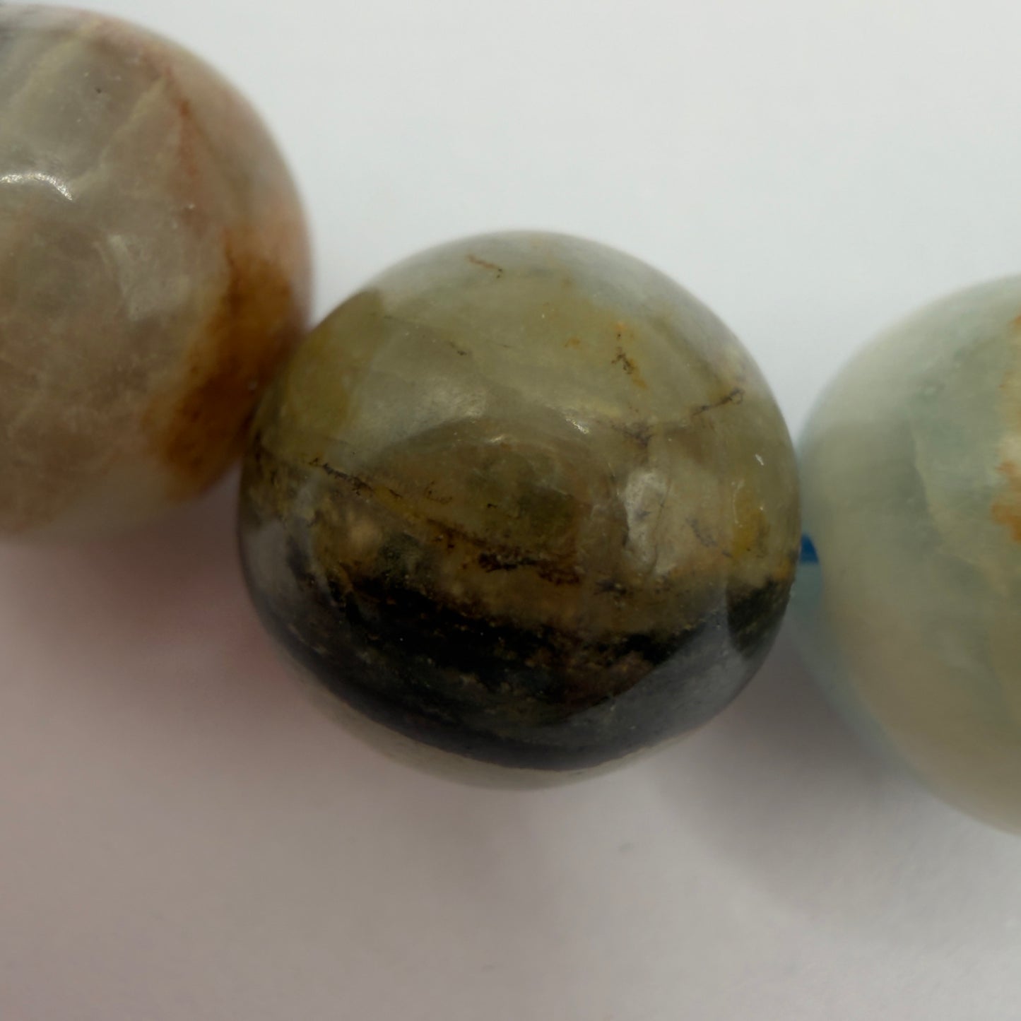 Wholesale Lot 6 Pcs Natural Aquatine Lemurian Calcite 9-10mm 8” Natural Stretch Bracelet