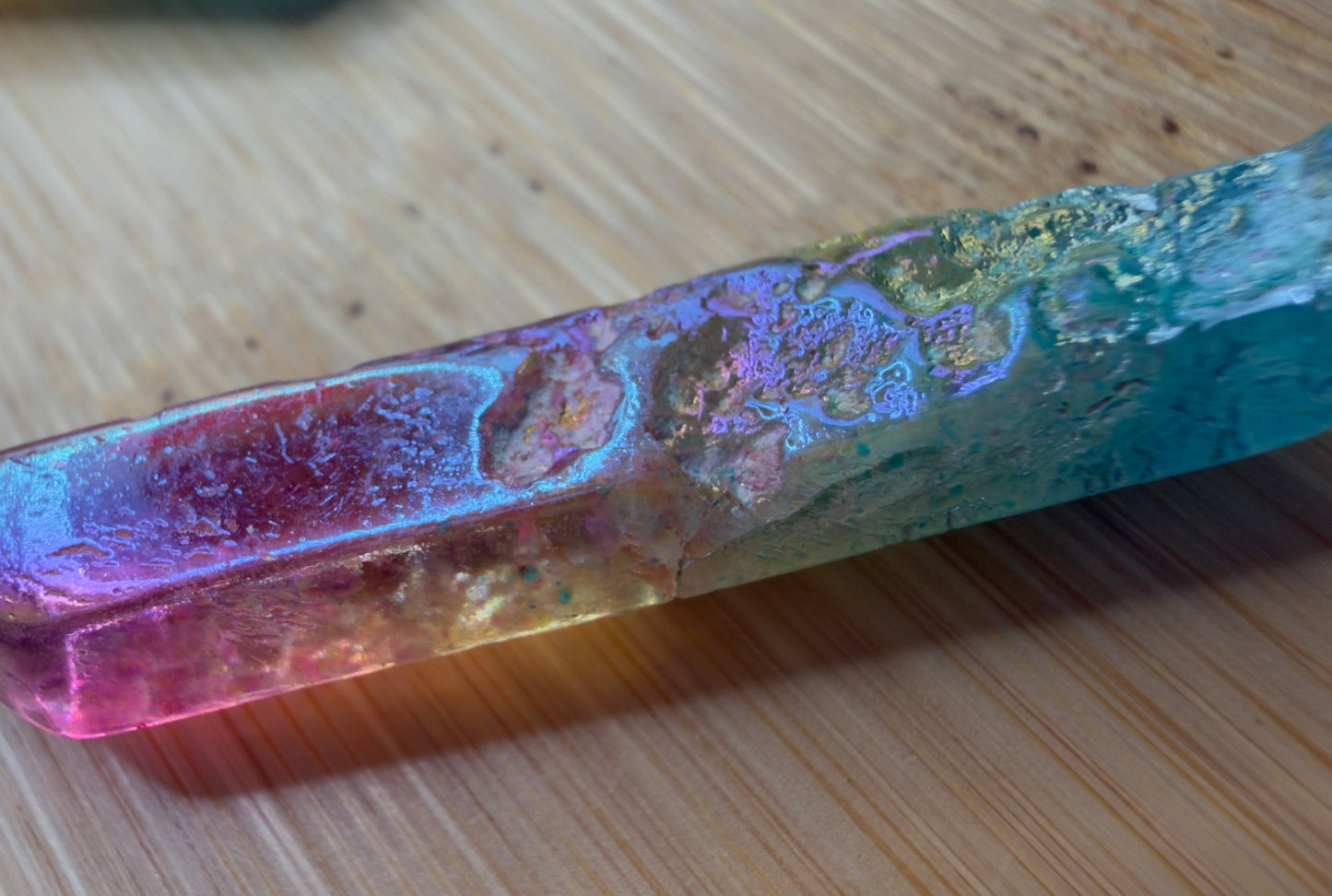 Wholesale Lot 1 Lb Rainbow Aura Quartz Wand Tumble Crystal Nice Quality