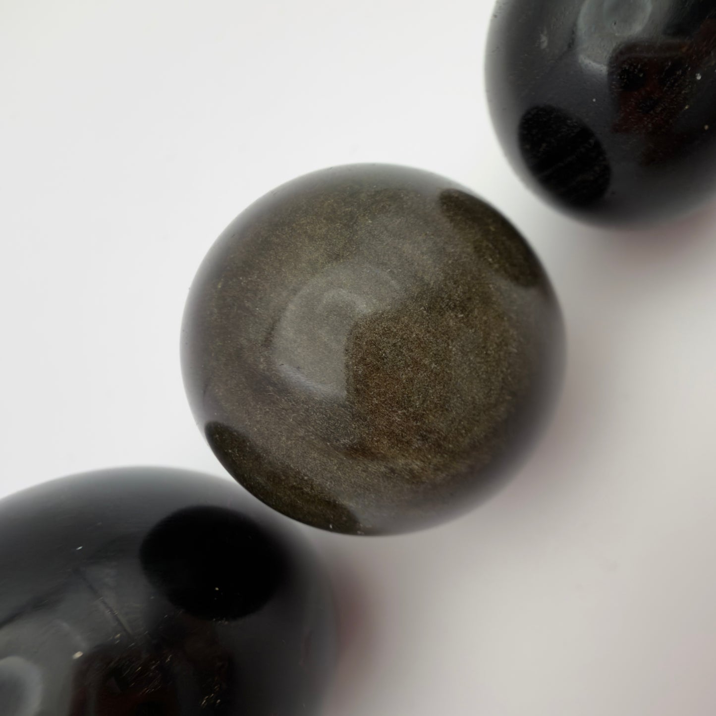 Wholesale Lot – 2 lbs Gold Sheen Obsidian Spheres | Natural Volcanic Glass