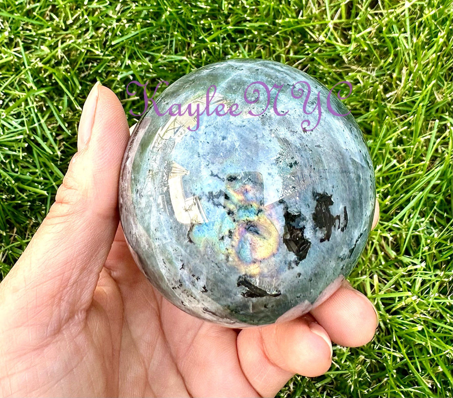 Wholesale Lot 5-6 Pcs Natural Sunset  Labradorite Sphere Crystal  Ball Nice Quality