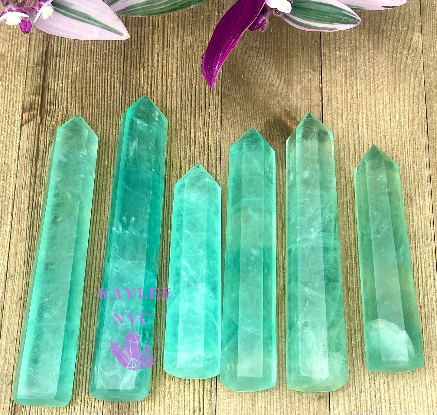 Wholesale Lot 2 lbs Natural Mint GreenFluorite Obelisk Tower Point Crystal Healing