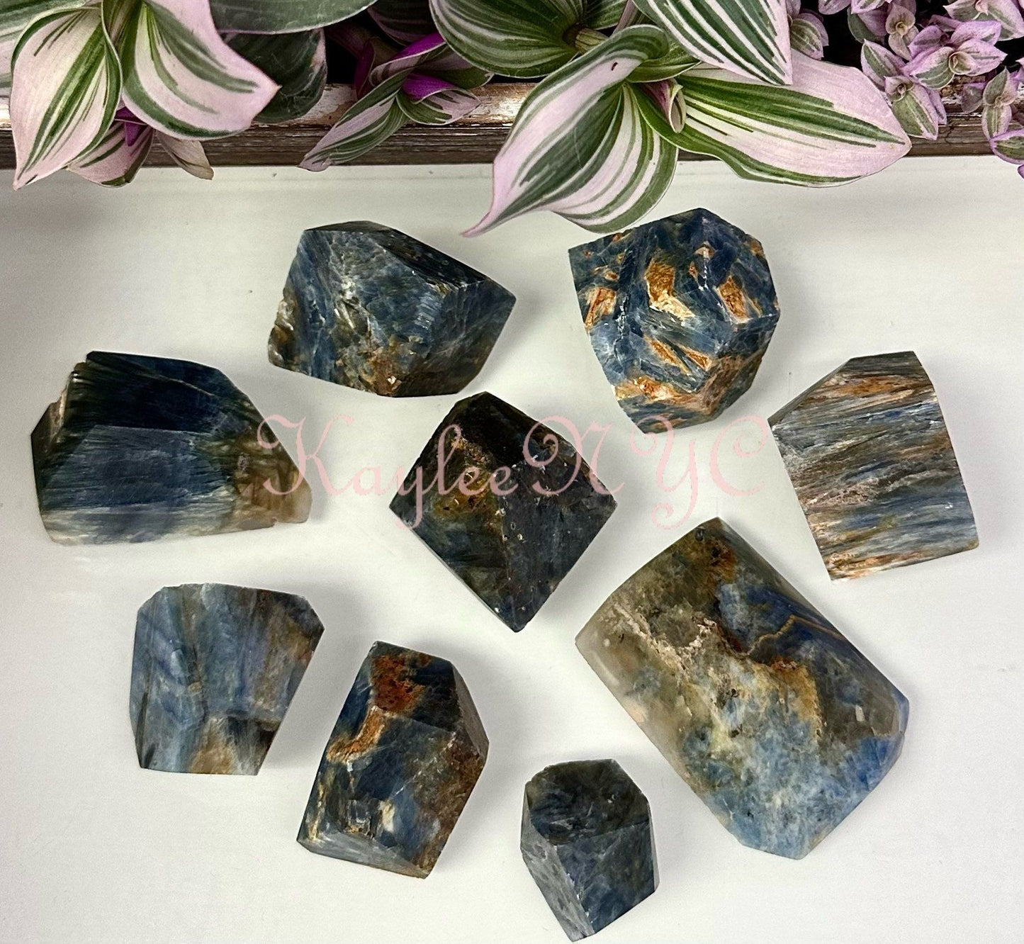 Wholesale Lot 2 lbs Natural Blue Kyanite Crystal Polished Freeform Healing Energy