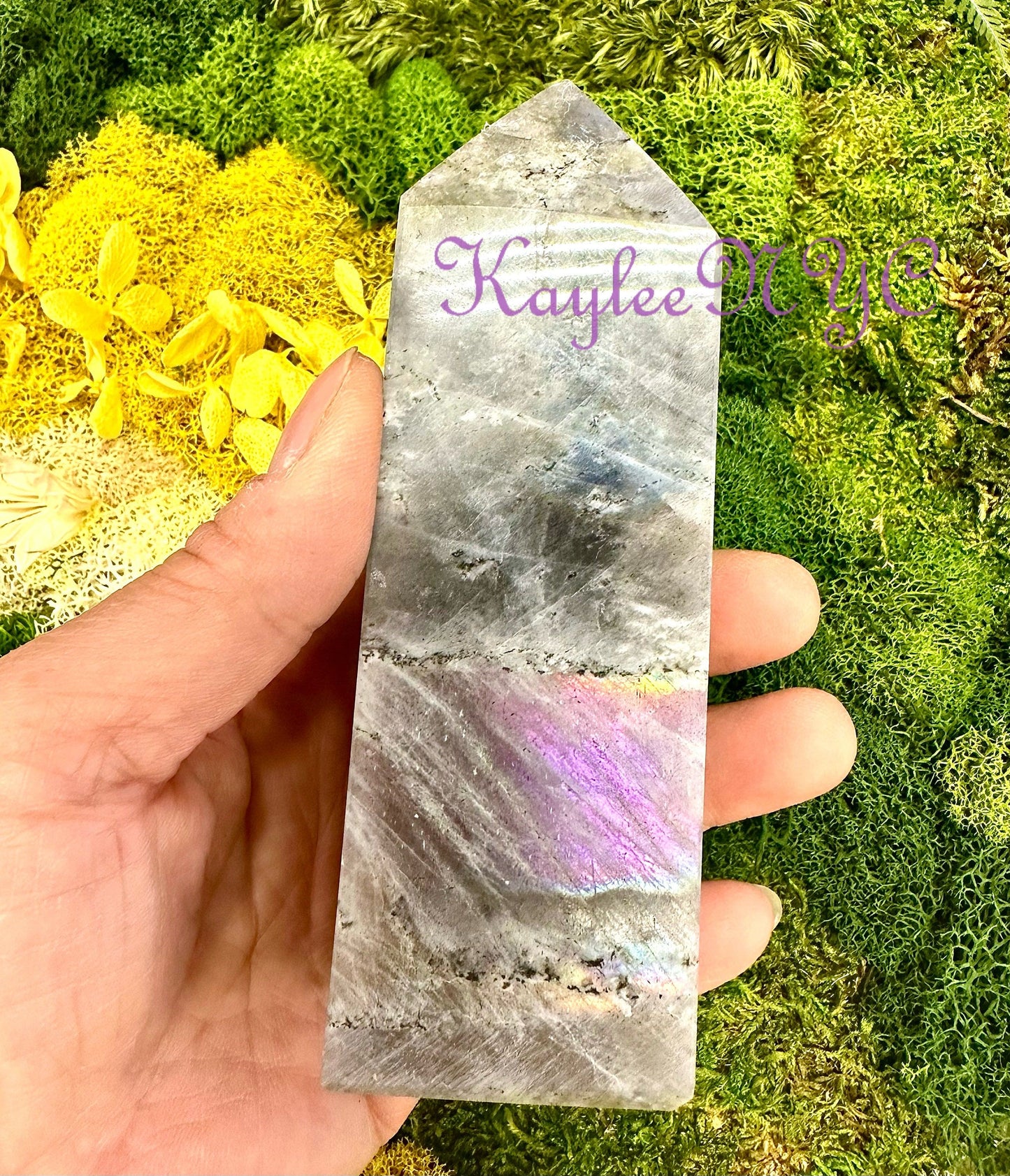 Wholesale Lot 4-5 pcs large Natural Sunset Labradorite obelisk Tower Point Crystal Healing Energy 3.8-4lbs