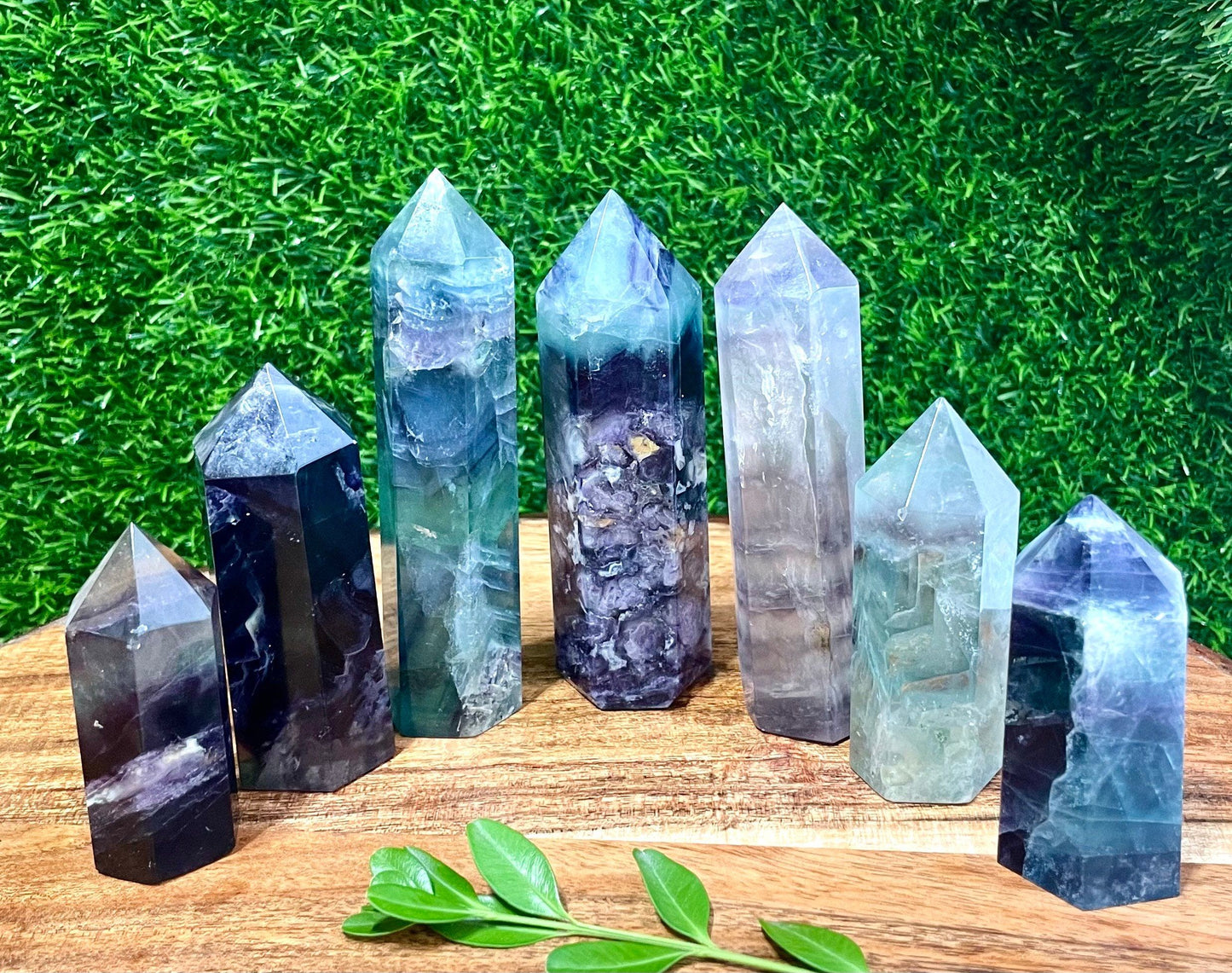 Wholesale Lot 2 Lbs Rainbow Fluorite Obelisk Point Crystal Natural Energy Tower