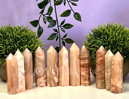 Wholesale Lot 2 Lbs Natural Pink Aventurine Obelisk Tower Point Crystal Energy