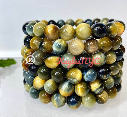 Wholesale 6 Pcs Natural Dream Tiger Eye 8mm 7.5” Stretch Bracelet Crystal Healing Energy