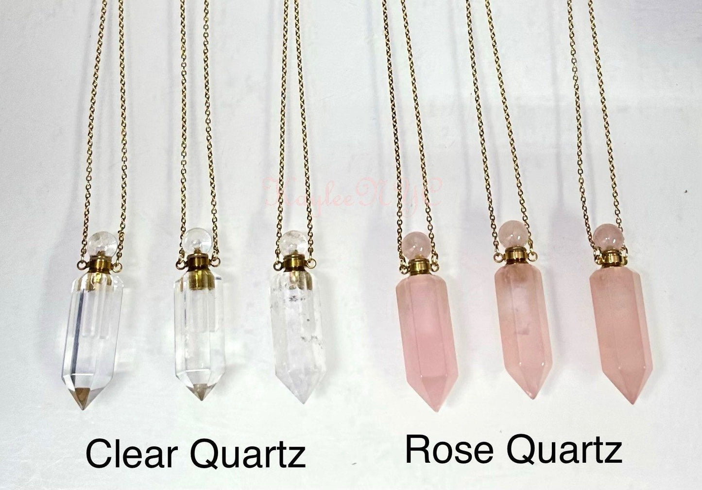 Wholesale 6 Pcs Mix Crystal Essential Oil Diffuser Pendant Necklaces