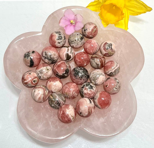 Wholesale Lot 0.5 lb Natural Rhodochrosite Spheres Crystal Ball Energy Healing