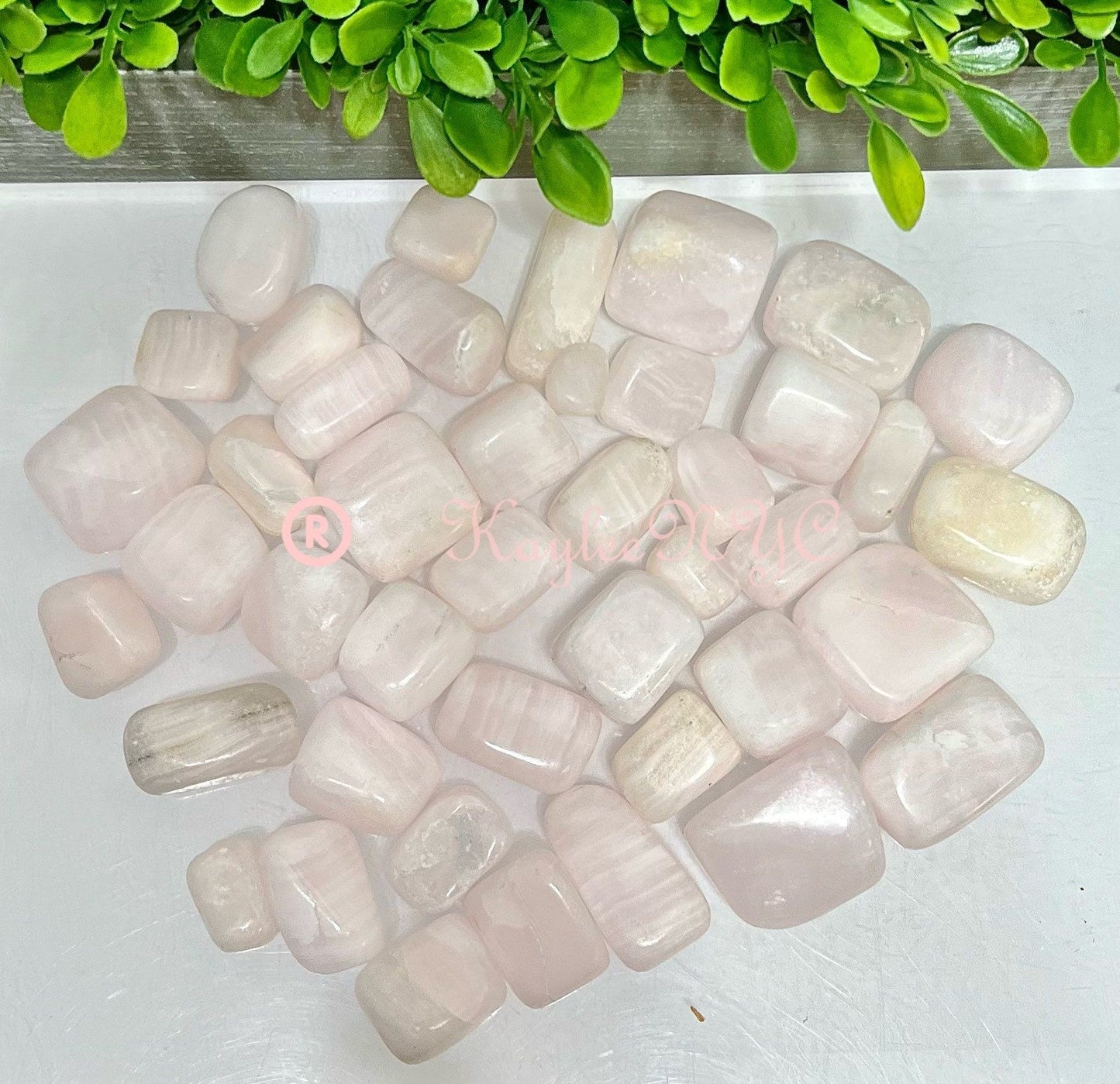 Wholesale Lot 2 lbs Natural Mangano Calcite Tumble Crystal Nice Quality Healing Energy