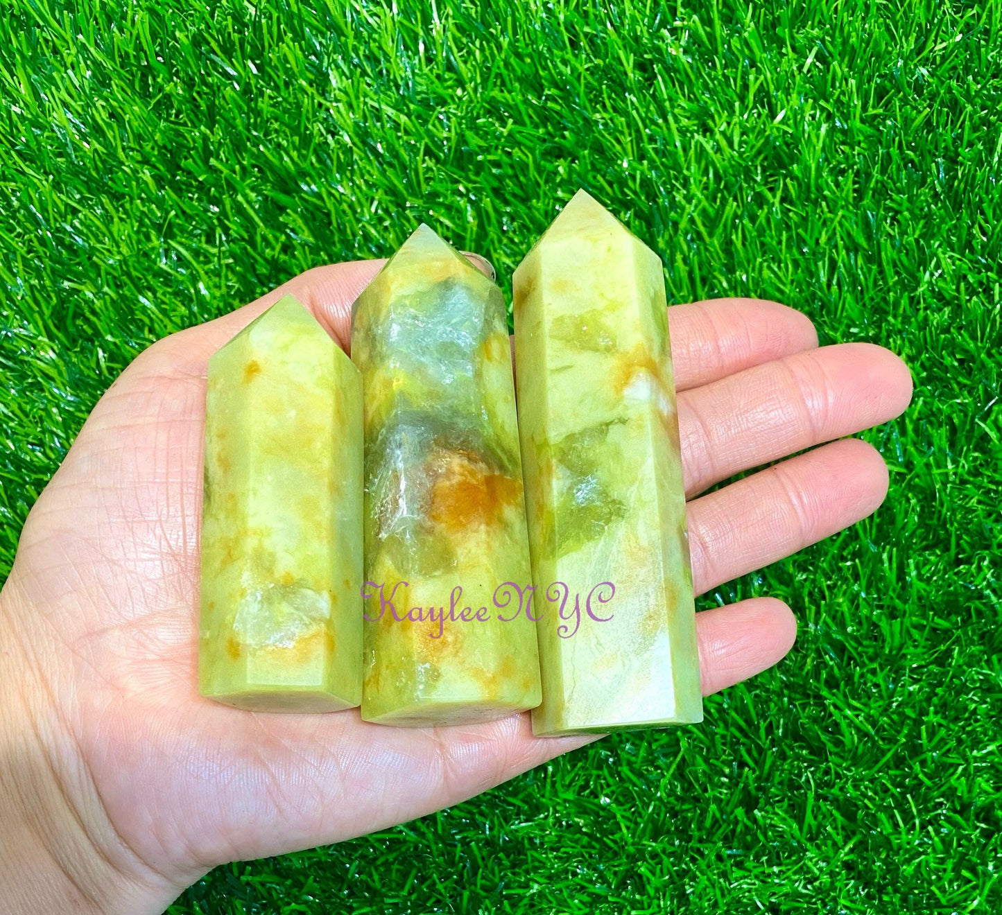 Wholesale Lot 1 lb Natural Green Opal obelisk Tower Point Crystal Healing Energy