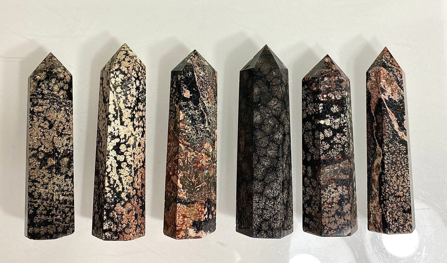 Wholesale Lot 1 Lb Natural Firework Obsidian Obelisk Tower Point Crystal Natural