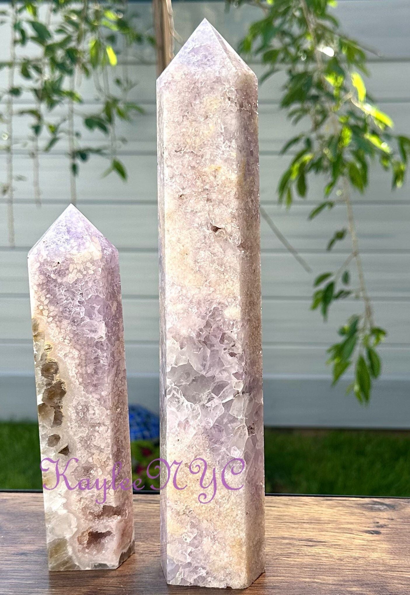 Wholesale Lot 2-3 pcs large Natural Pink Purple Amethyst obelisk Tower Point Crystal Healing Energy 4.8-5lbs