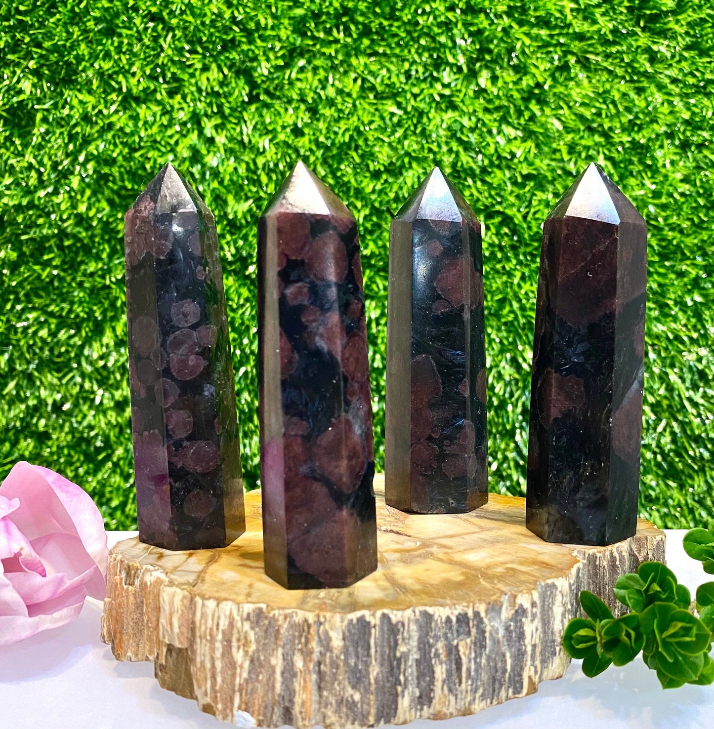 Wholesale Lot 1 Lb Natural Garnet Obelisk Tower Point Crystal Natural Energy