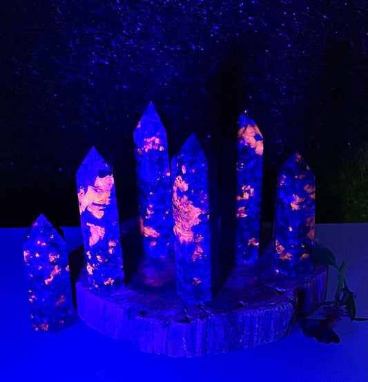 Wholesale Lot 1 Lb Natural Emberlite Aka Yooperlite Obelisk Tower Point Crystal Healing Energy