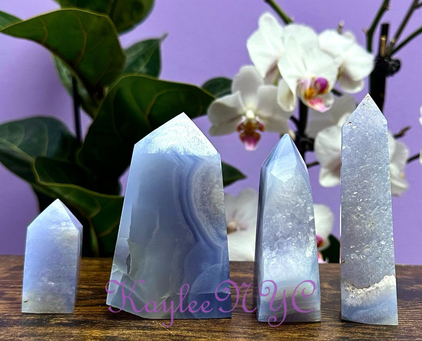 Wholesale Lot 1 Lb Natural Blue Lace Agate with Druzy Obelisk Tower Point Crystal