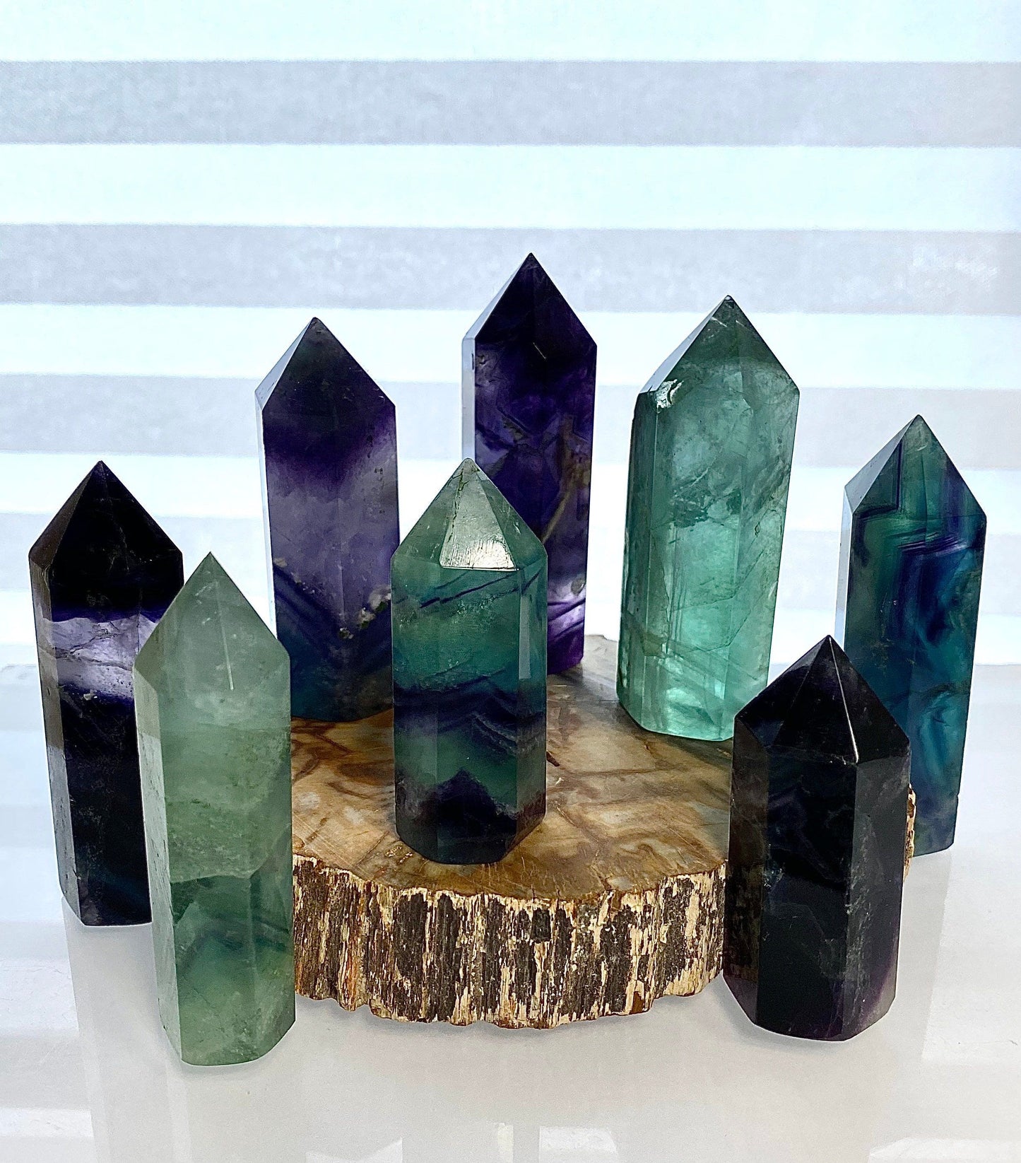 Wholesale Lot 2 Lbs Rainbow Fluorite Obelisk Point Crystal Natural Energy Tower