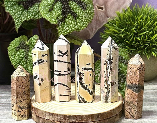 Wholesale Lot 1 Lb Natural Picture Jasper Obelisk Tower Point Crystal Healing Energy