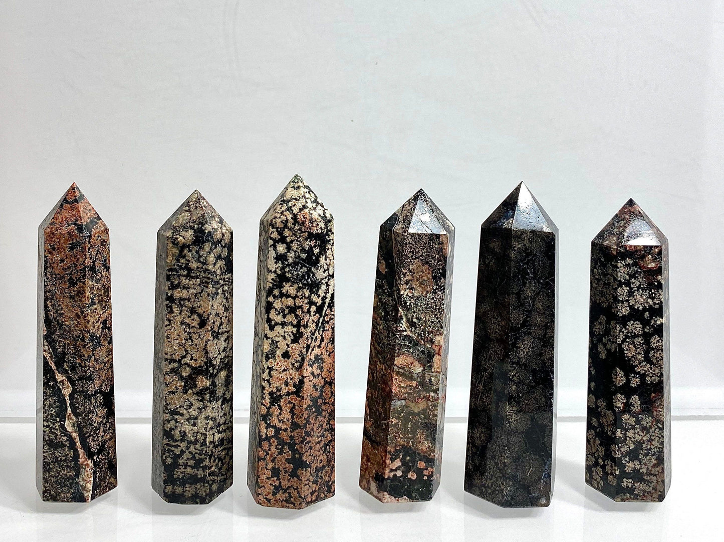 Wholesale Lot 1 Lb Natural Firework Obsidian Obelisk Tower Point Crystal Natural