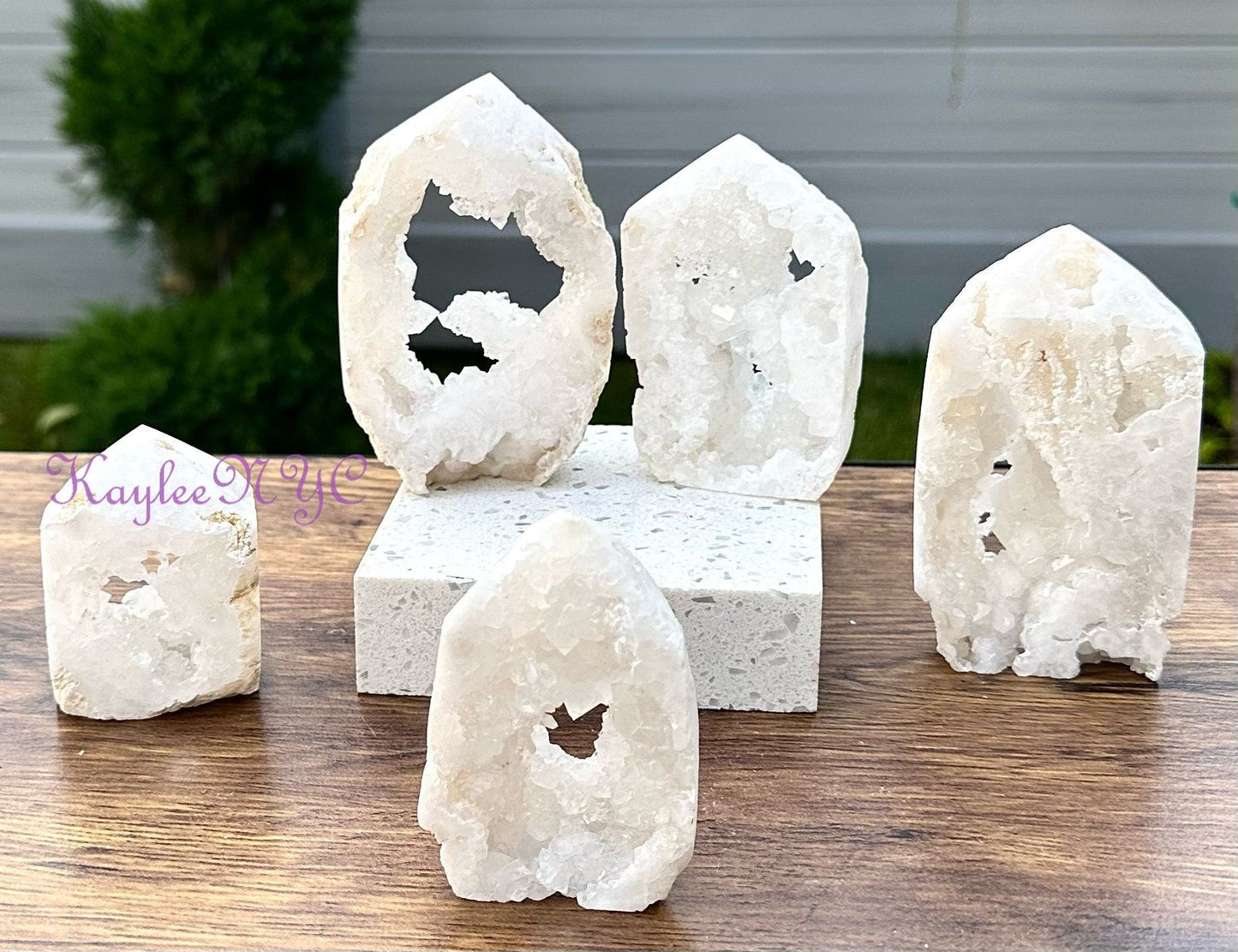 Wholesale Lot 2 Lb Natural White Druzy Quartz Tower Crystal Healing Energy