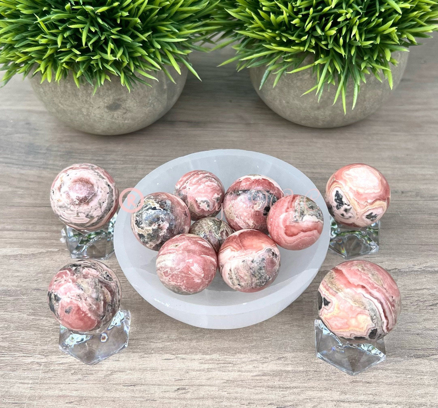 Wholesale Lot 1 lb Natural Rhodochrosite Spheres Crystal Ball Energy Healing