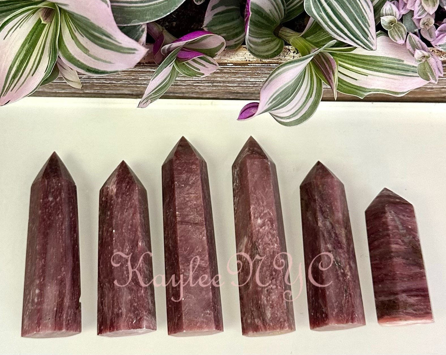 Wholesale Lot 1 Lb Natural Red Lepidolite Obelisk Tower Point Crystal Healing