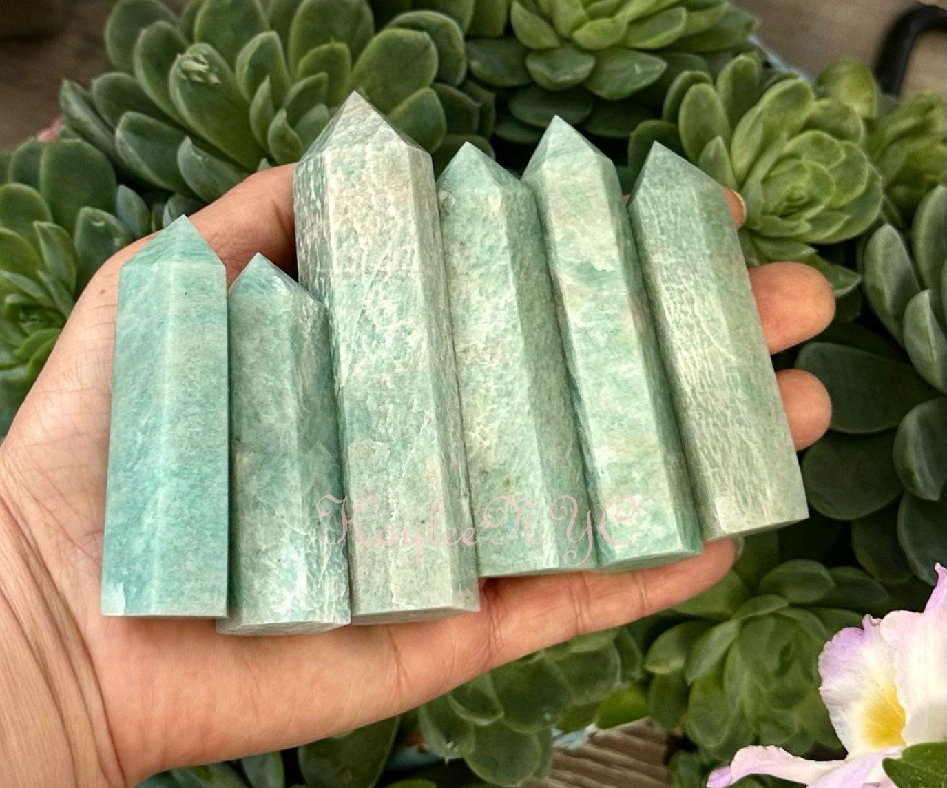 Wholesale Lot 1 Lb Natural African Amazonite Obelisk Tower Point Crystal Healing