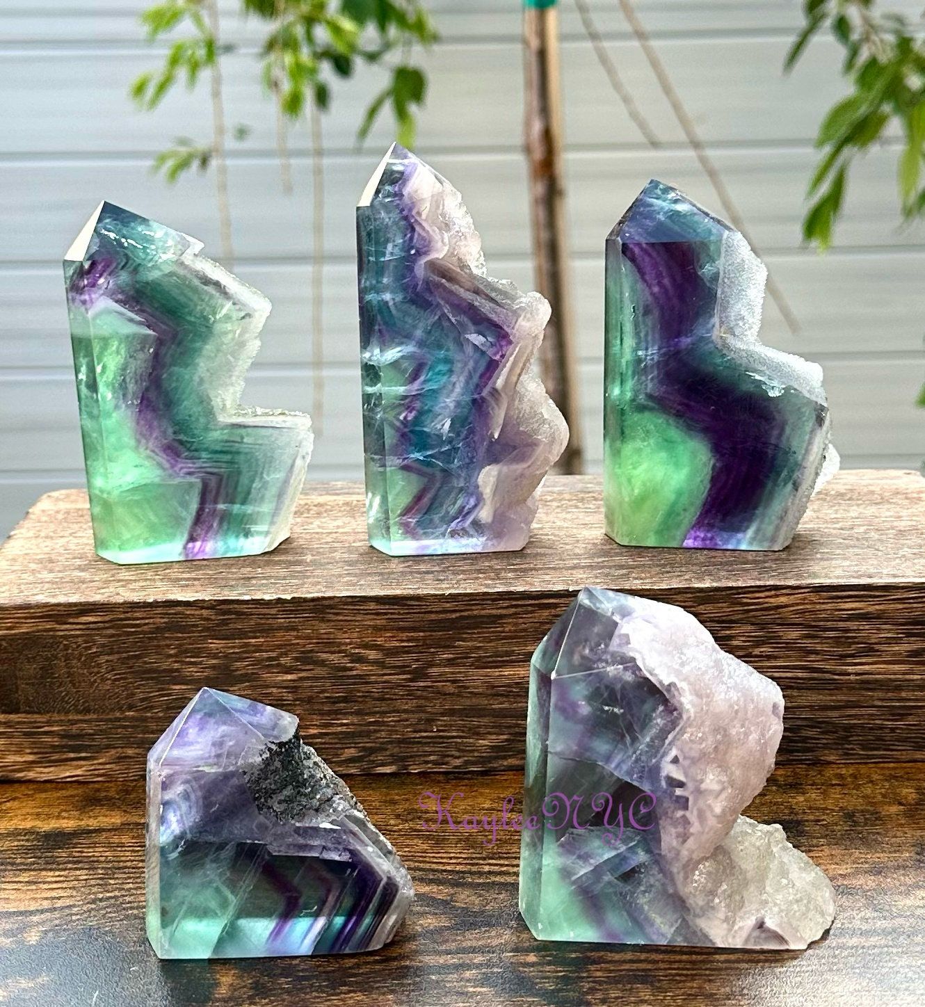 Wholesale Lot 5-6pcs Fluorite Obelisk Point Crystal Natural Energy 2.8-3lbs