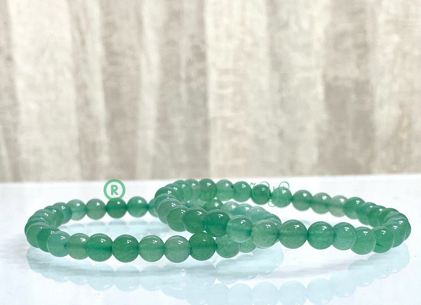 Wholesale Lot 6 Pcs Green Aventurine 6mm 7.5” Crystal Healing Stretch Bracelet