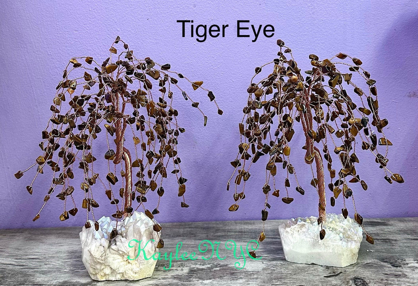 Wholesale Lot 3 Pcs Weeping Willow Tree with Angel Aura Base Crystal Healing Energy