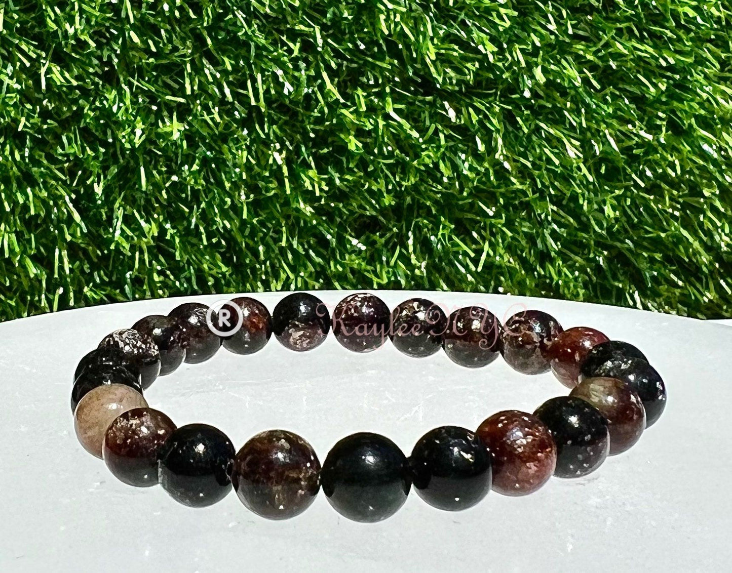 Wholesale 6 Pcs Natural Phlogopite Mica 8mm 7.5” Crystal Healing Stretch Bracelet