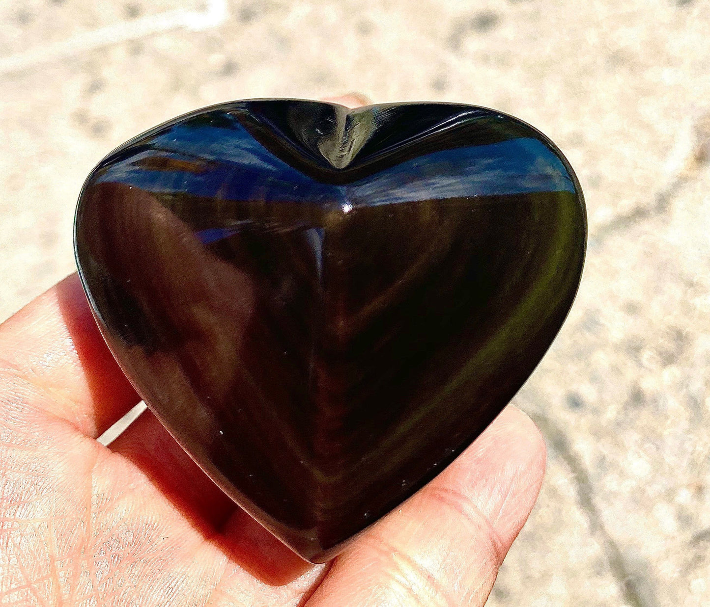 Wholesale Lot 1 Lb Natural Rainbow Obsidian Heart Crystal Natural Energy