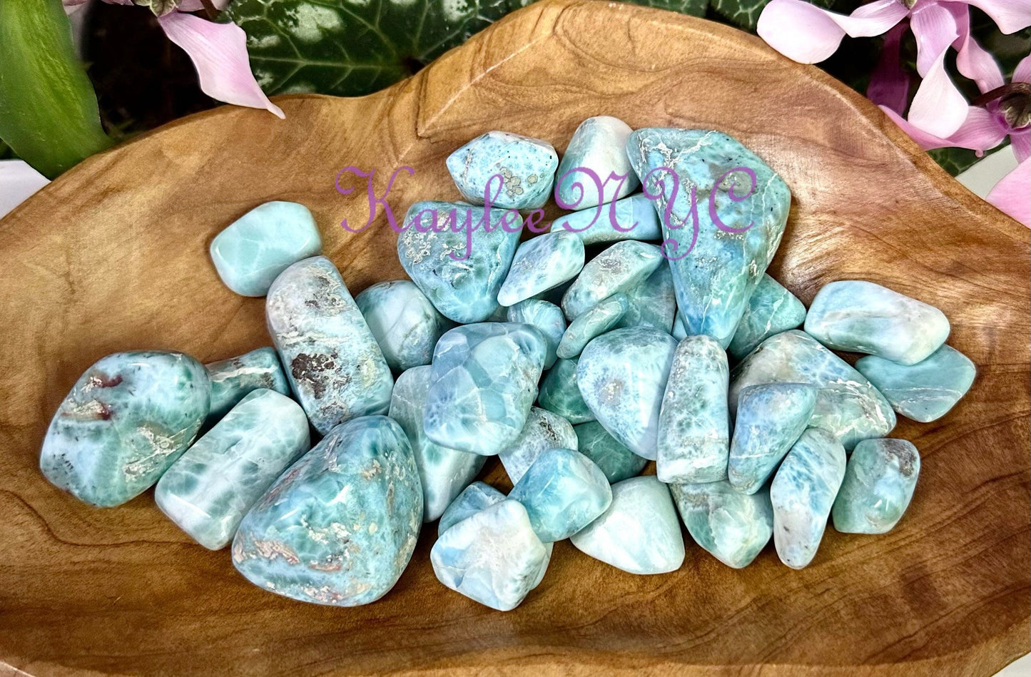 Wholesale Lot 1 lb Natural Larimar Tumble Crystal Nice Quality Healing Energy