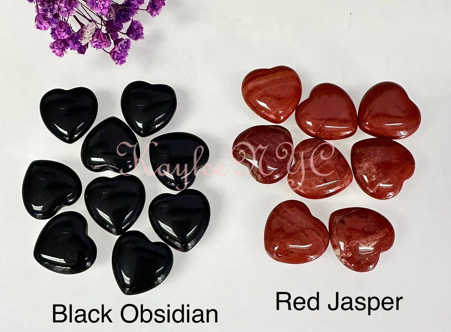 Wholesale Lot 30 Pcs 20mm Mix Crystal Hearts Nice Quality Healing Energy