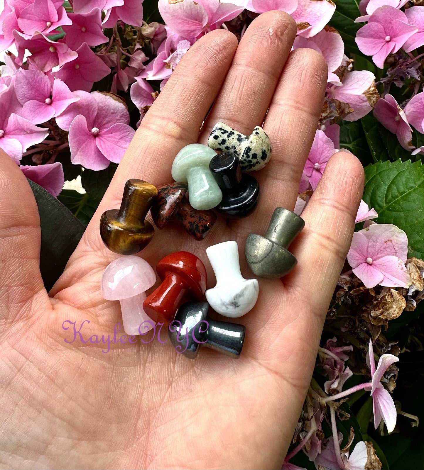 Wholesale Lot 50 PCs Mixed Crystal Mushroom  19mm Healing Energy