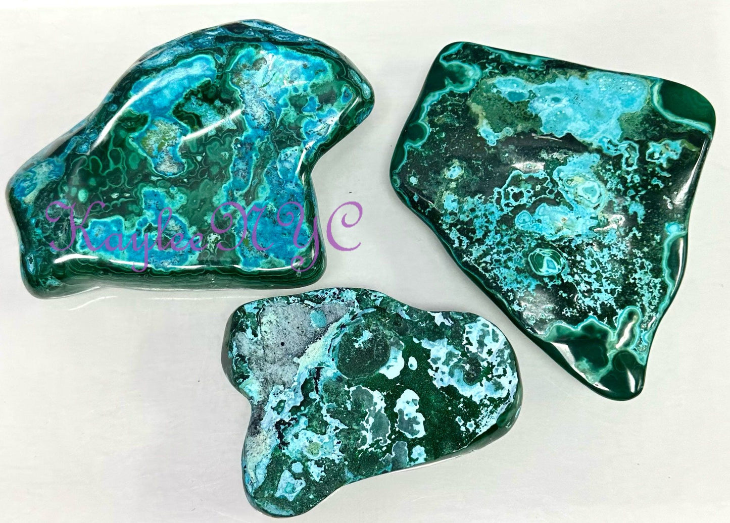 Wholesale Lot 3 pcs Natural Raw Chrysocolla Malachite Crystal Nice Quality 2.8-3lbs