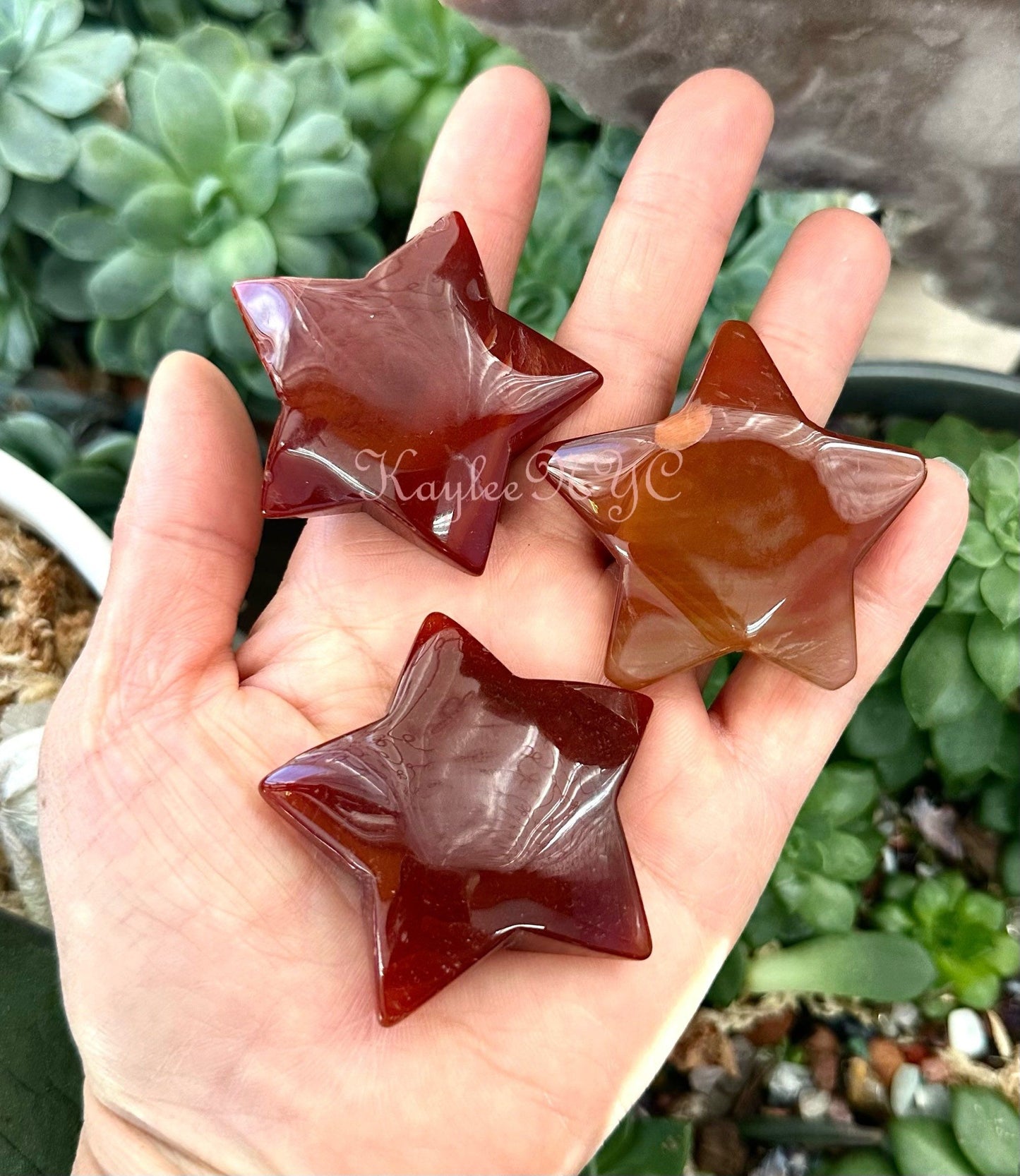 Wholesale Lot 10 PCs Natural Carnelian Crystal Stars Healing Energy