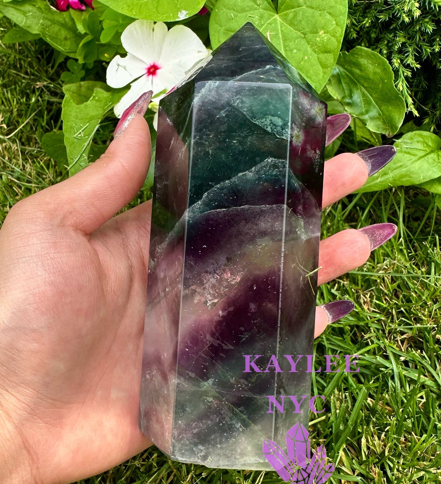 Wholesale Lot 2-3 pcs large Natural Fluorite obelisk Tower Point Crystal Healing Energy 6.8-7lbs