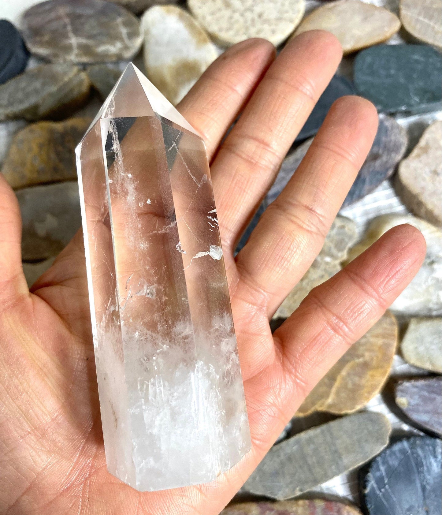 Wholesale Lot 2 lbs Clear Quartz Obelisk Tower Point Crystal Natural Energy