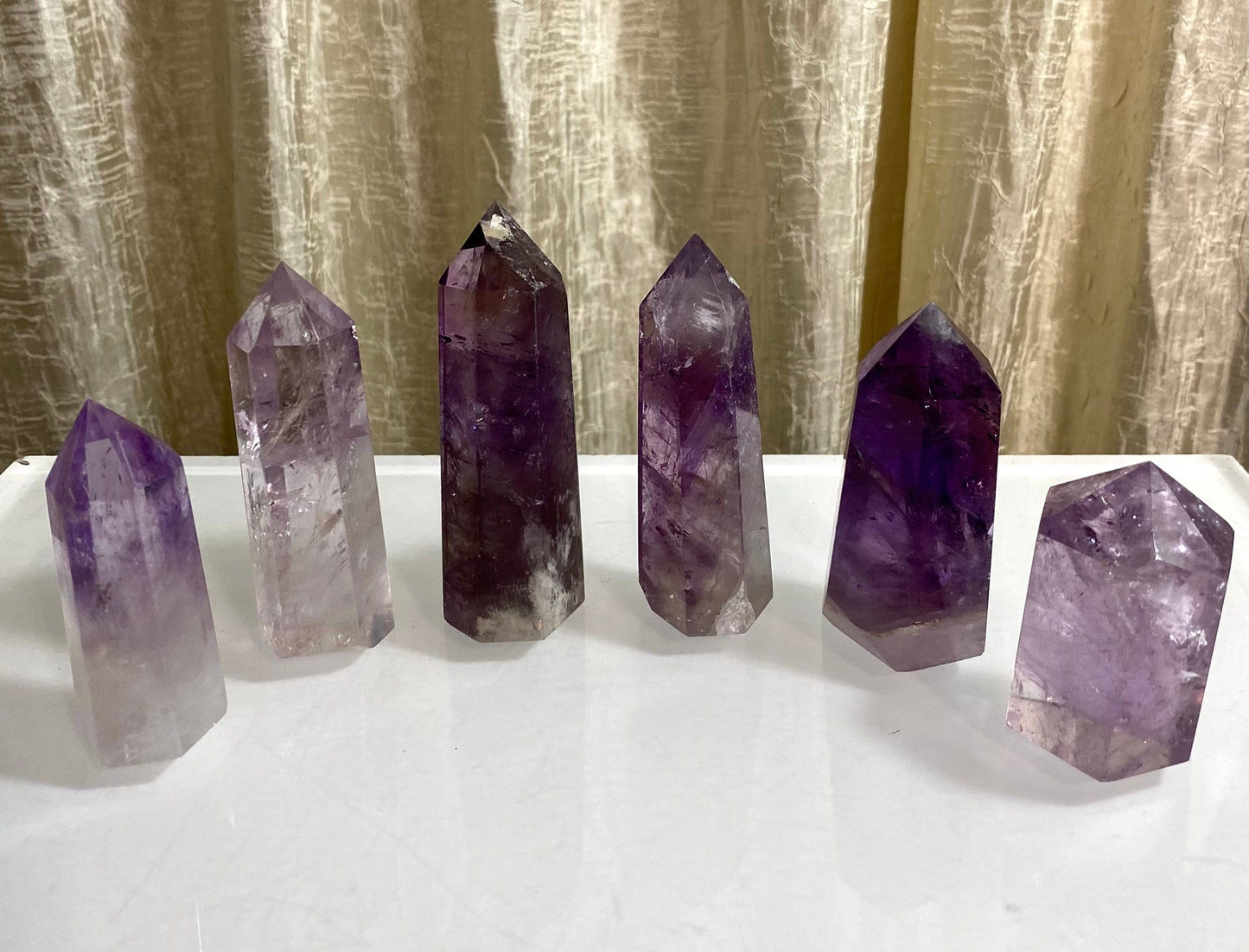 Wholesale Lot 1 Lb Amethyst Obelisk Tower Point Crystal Natural Energy Healing