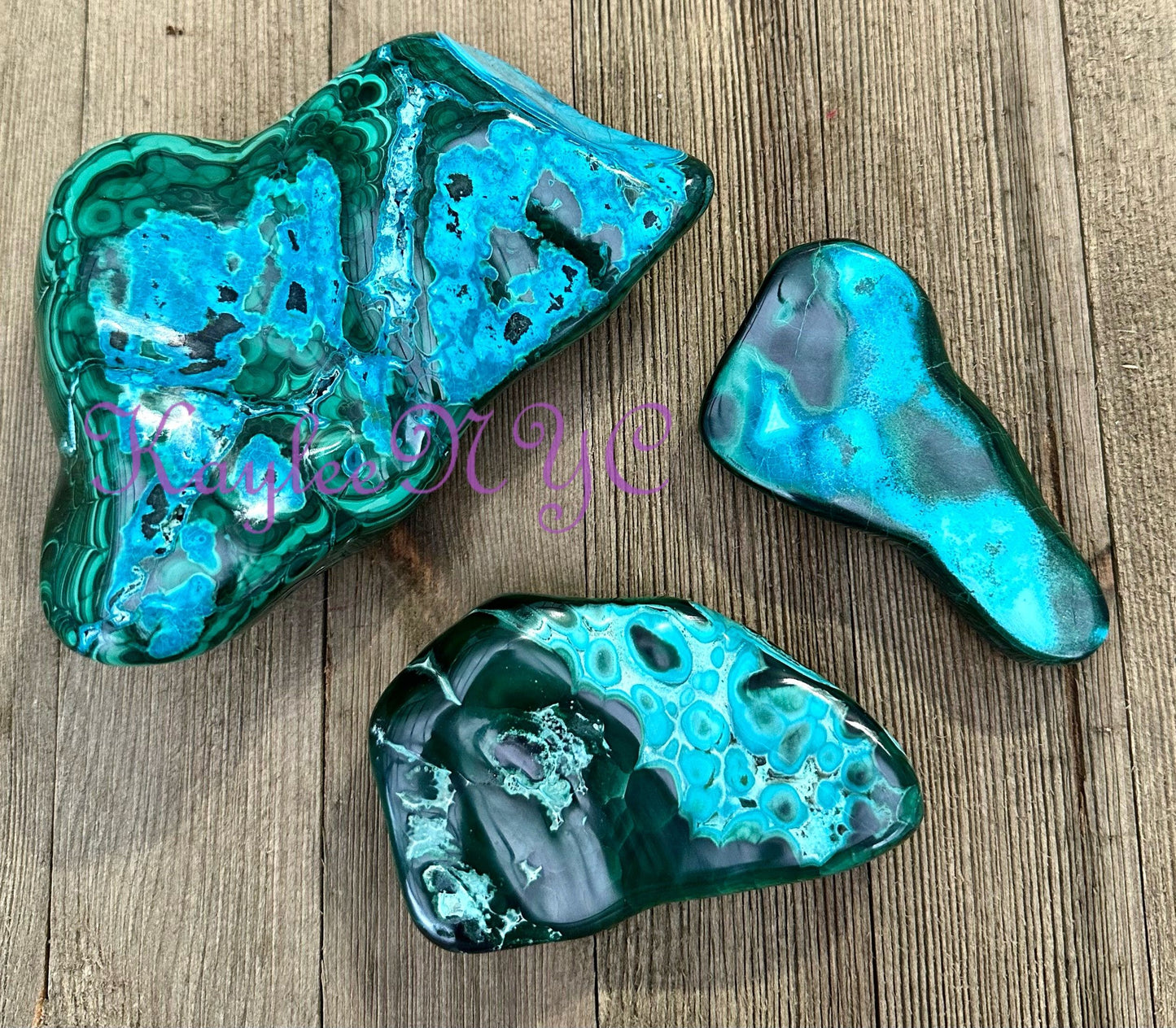 Wholesale Lot 3 pcs Natural Raw Chrysocolla Malachite Crystal Nice Quality 2.8-3lbs