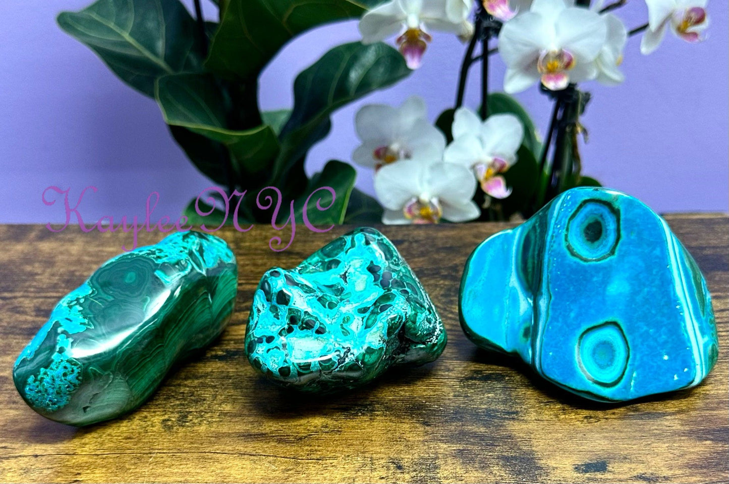 Wholesale Lot 3 pcs Natural Raw Chrysocolla Malachite Crystal Nice Quality 2.8-3lbs