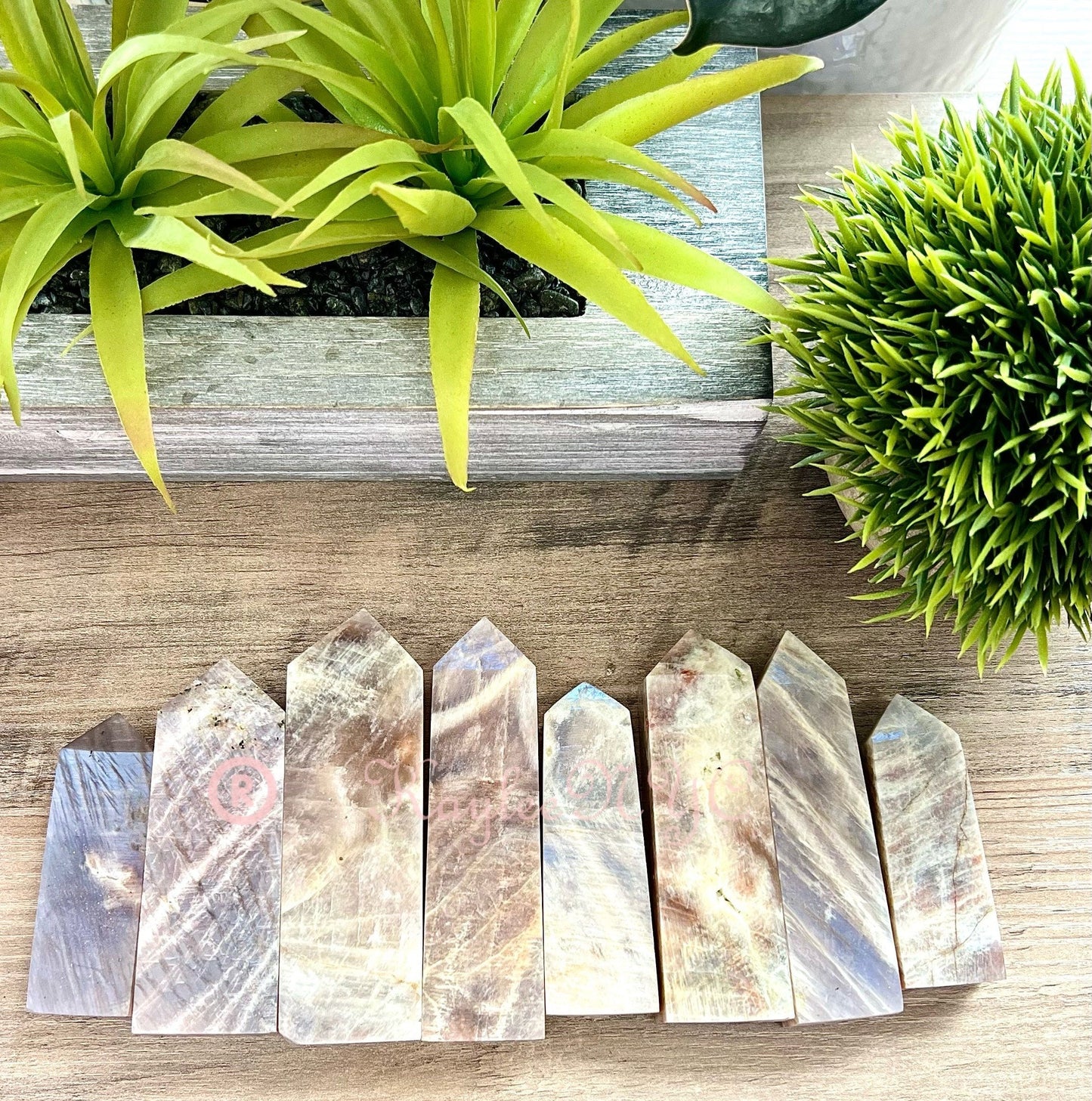 Wholesale Lot 2 lbs Natural Moonstone Obelisk Tower Point Crystal Healing Energy