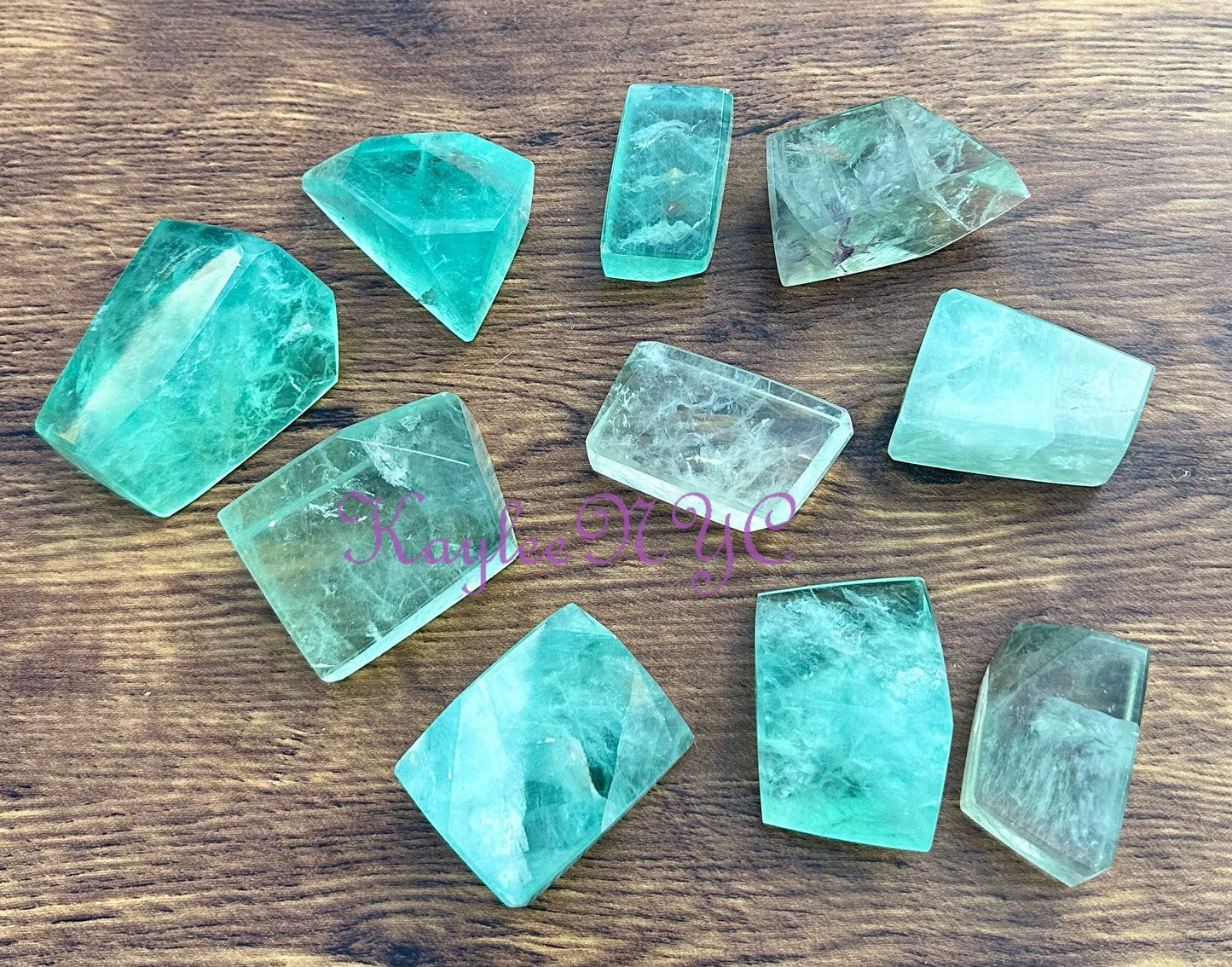 Wholesale Lot 2 lbs Natural Green Fluorite Crystal Polished Freeform Healing Energy