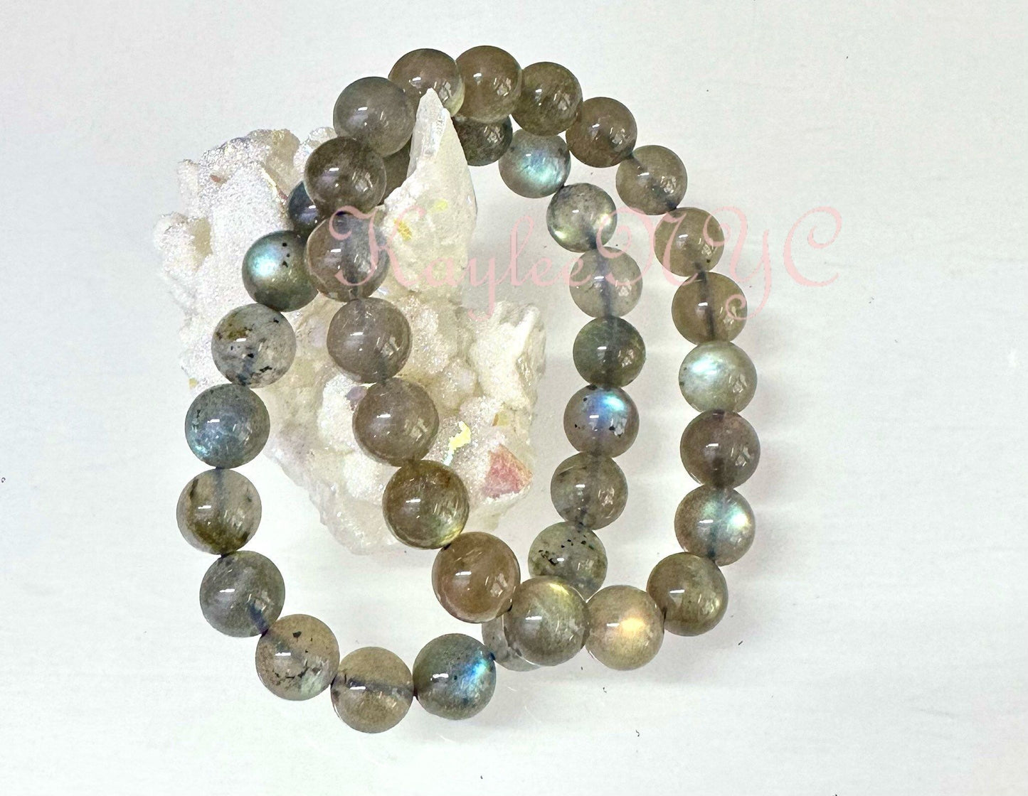 Wholesale 6 Pcs Natural Labradorite Bracelet 9.5mm 7.5” Healing Energy Crystal