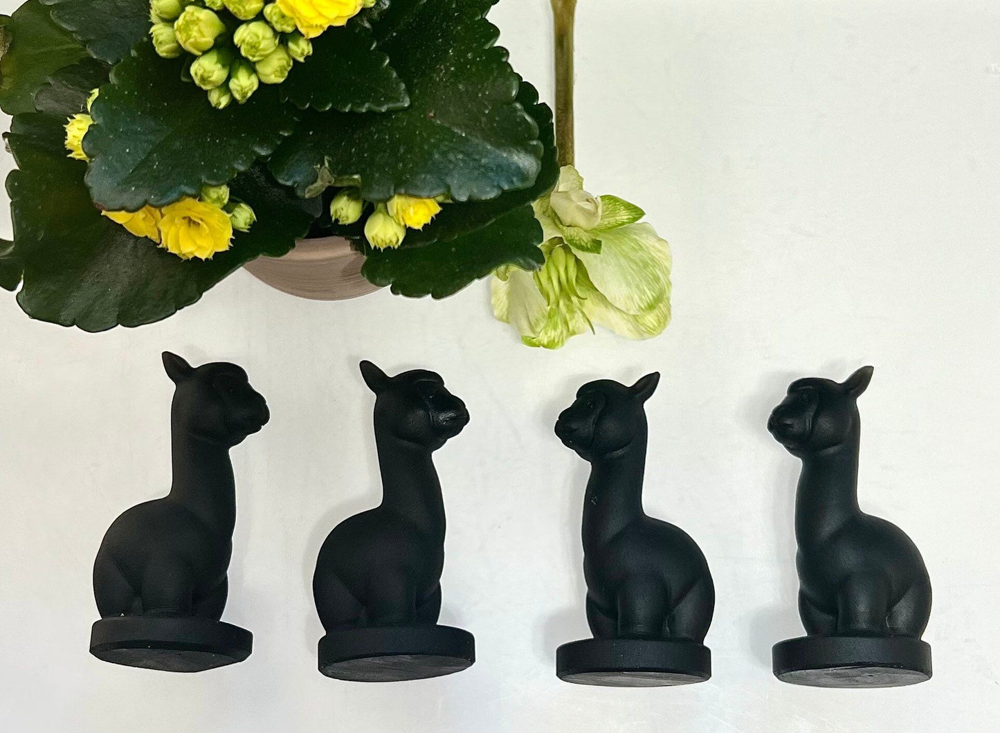 Wholesale Lot 4 Pcs Natural Black Obsidian Alpaca Nice Quality Healing Energy