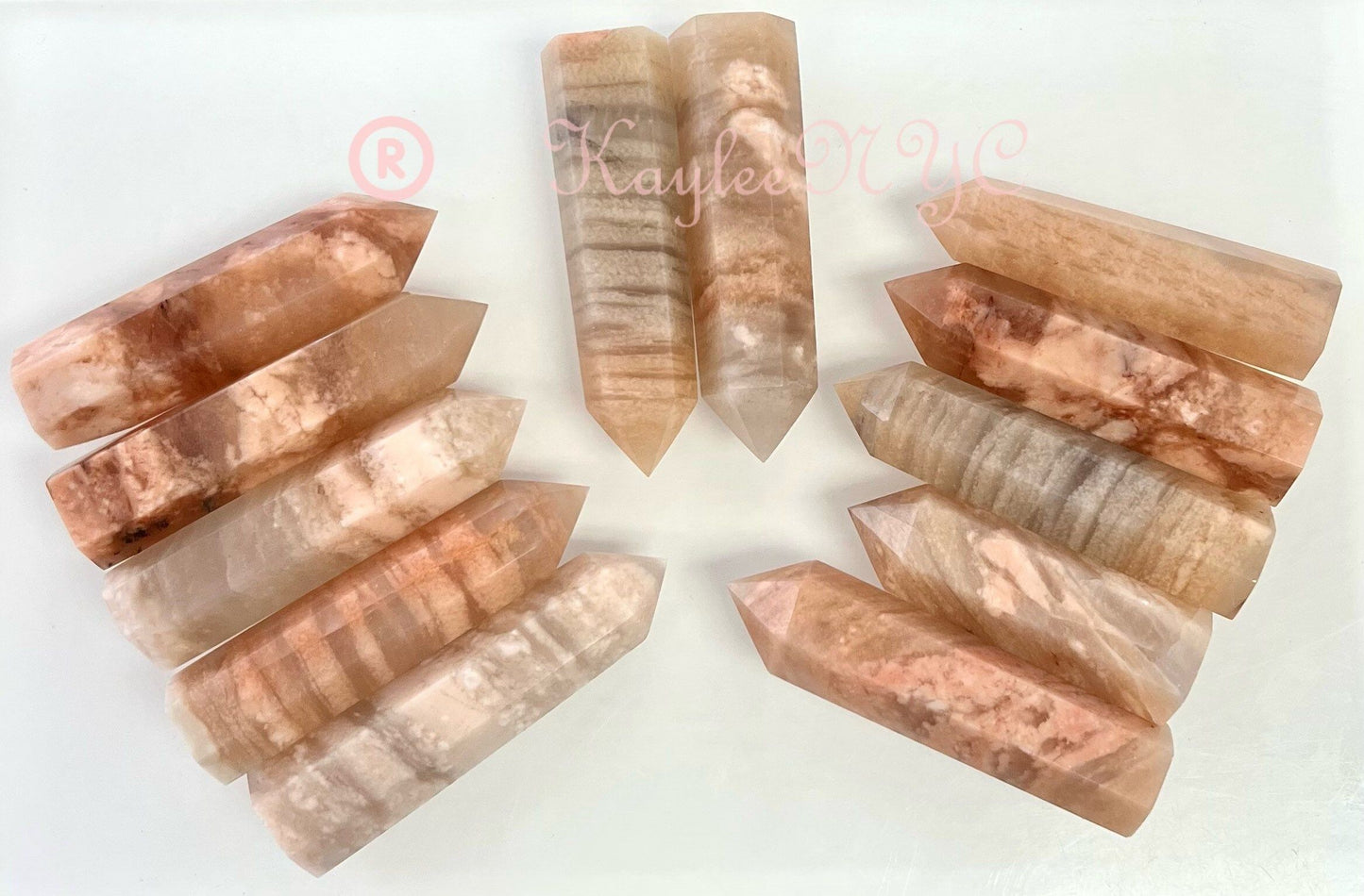 Wholesale Lot 2 Lbs Natural Pink Aventurine Obelisk Tower Point Crystal Energy